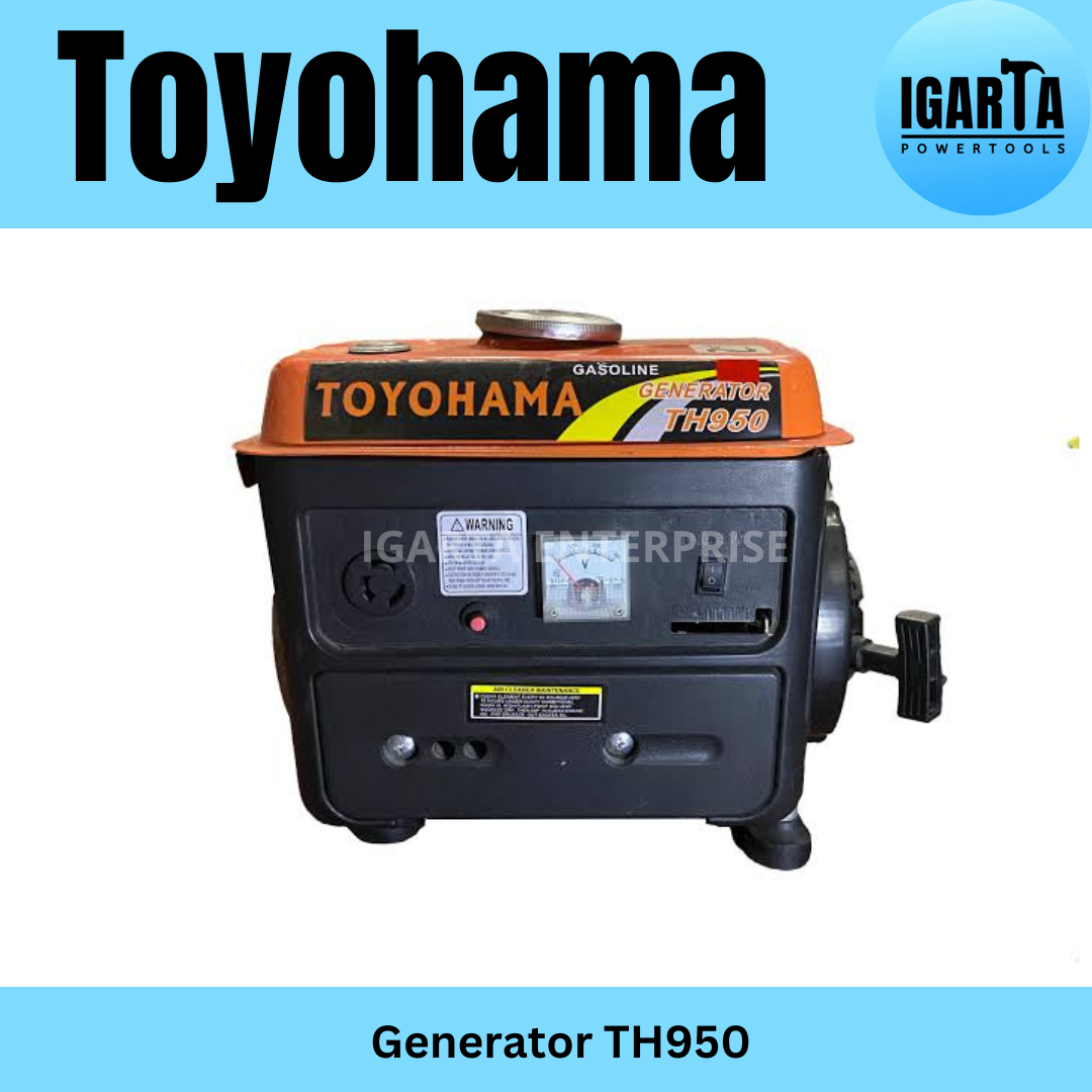 Toyohama TH950 Gasoline Generator – 650W, 220V, 60Hz, Portable Power Solution