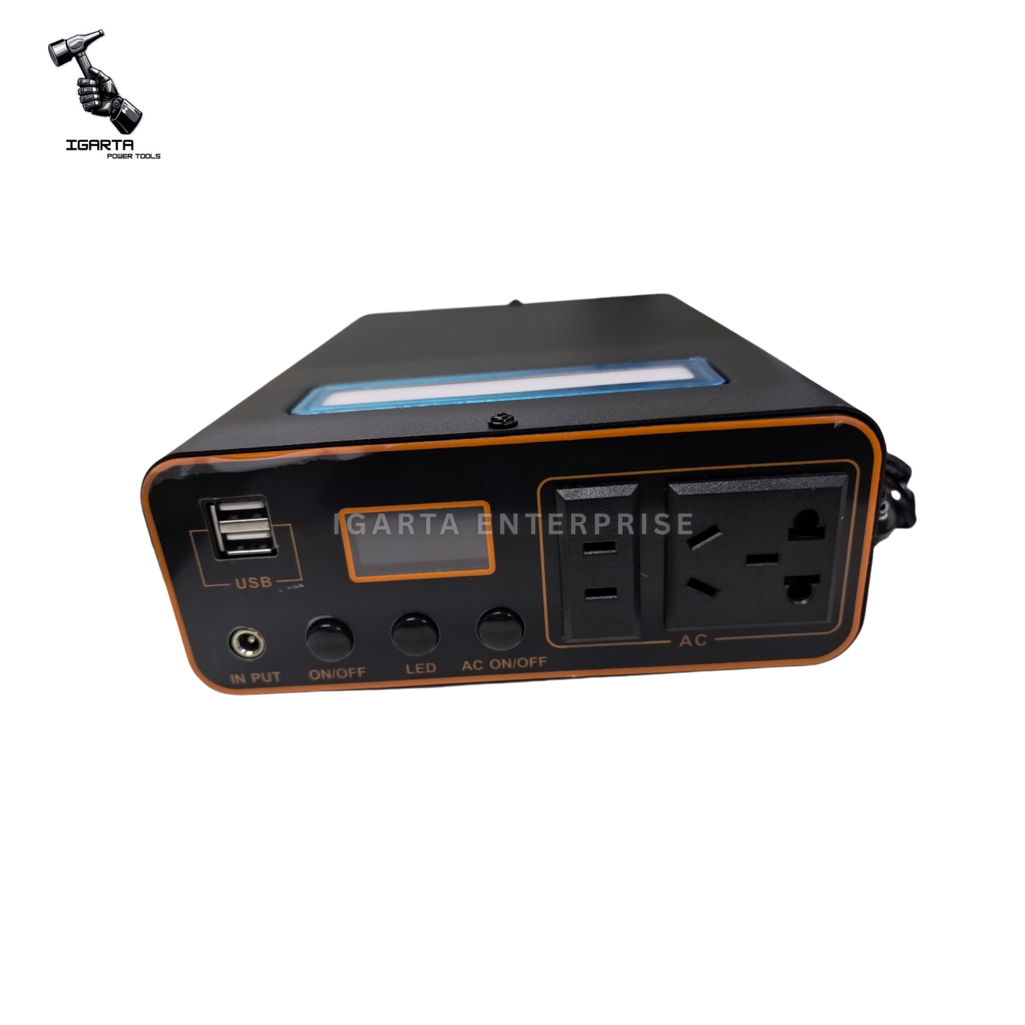 DELTA PRO DT‑400PS Portable Power Station with Free Solar Panel | 44,000mAh | 400W Output | 220V AC | USB | LED Light