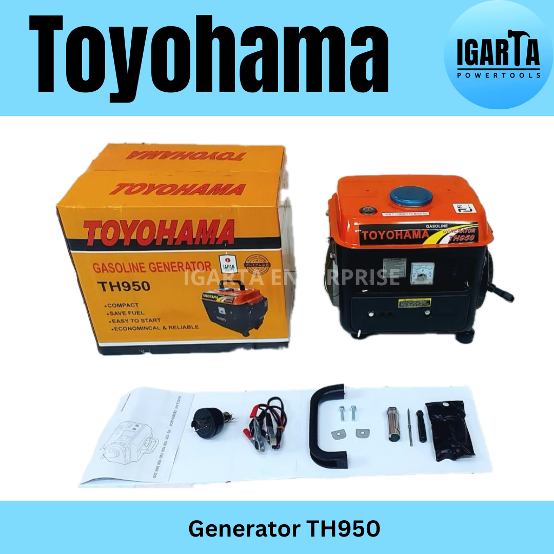 Toyohama TH950 Gasoline Generator – 650W, 220V, 60Hz, Portable Power Solution