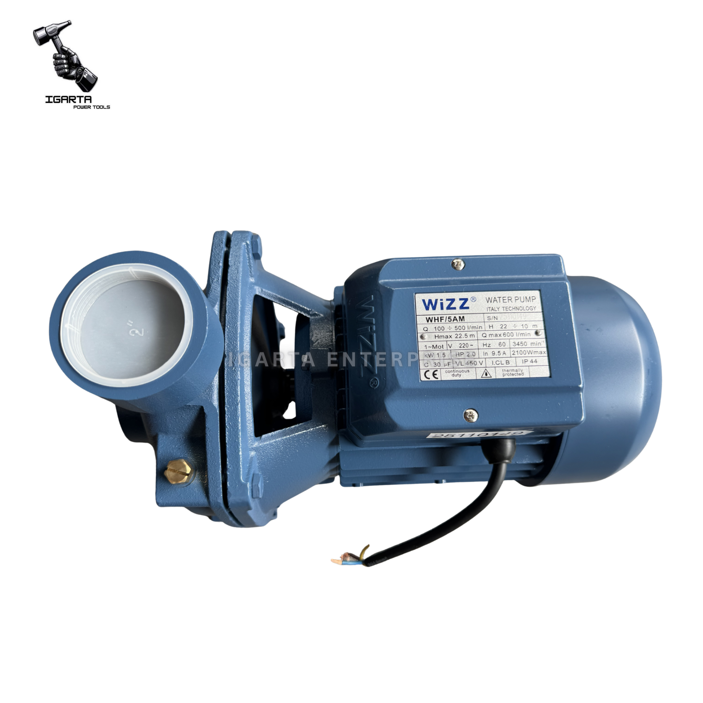 Wizz 2HP Centrifugal Water Pump WHF5AM