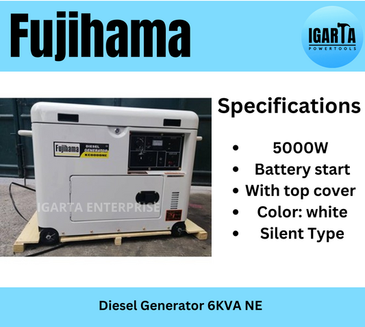 Fujihama Diesel Generator KC06000NE Silent type / Closed Type 5000w dual start