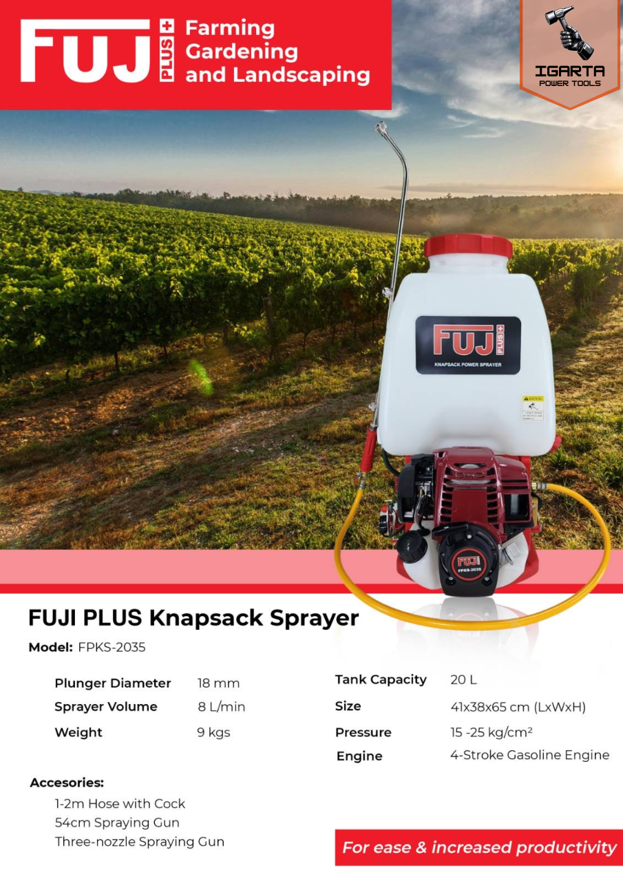 FUJI-PLUS Knapsack Sprayer FPKS-2035 4 stroke