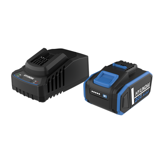 Hyundai 20V Starter Pack – Li-ion 4.0Ah Battery with 4A Quick Charger (BI20-4/C20-4)
