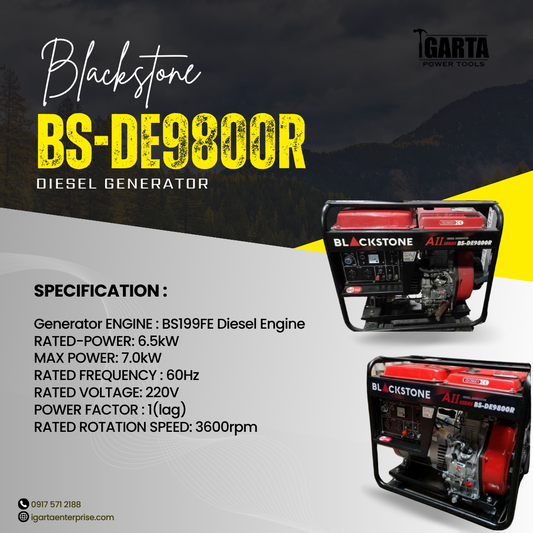 Blackstone Diesel Generator BS DE9800R