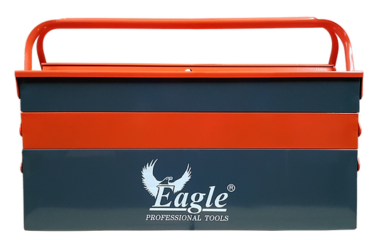 Eagle Professional 2‑Tone Metal Tool Box – 5 Trays
