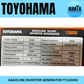 Toyohama Gasoline Silent Inverter Generator TY 13000i