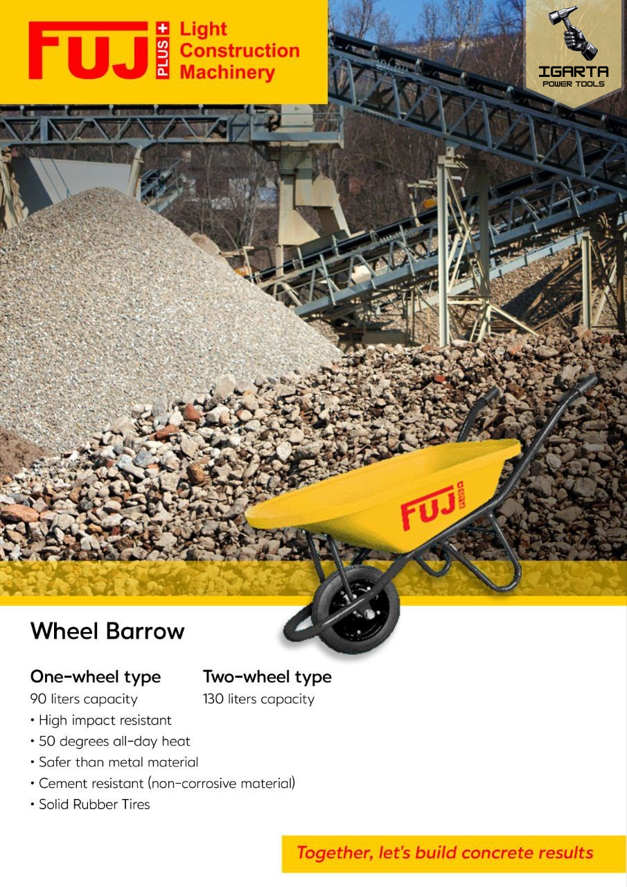 Fuji Plus Heavy-Duty Wheelbarrow – One & Two-Wheel Options