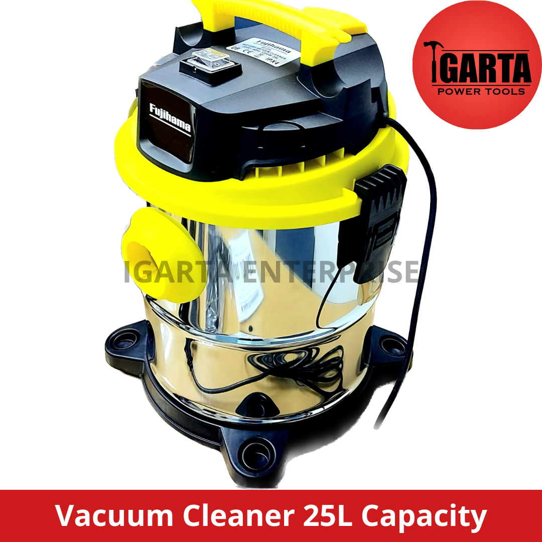 Fujihama 25L Stainless Steel Vacuum Cleaner – 3-in-1 Wet, Dry & Blower Function