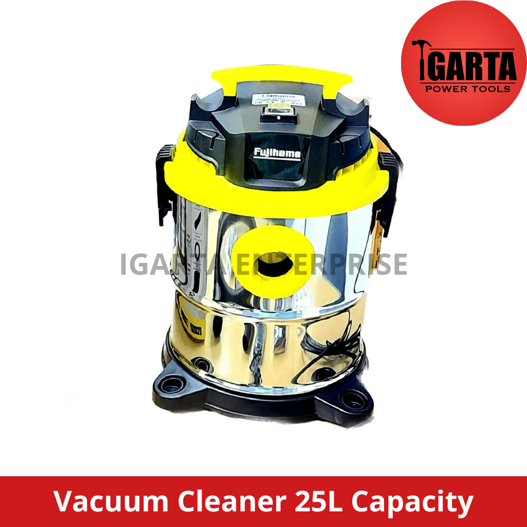 Fujihama 25L Stainless Steel Vacuum Cleaner – 3-in-1 Wet, Dry & Blower Function