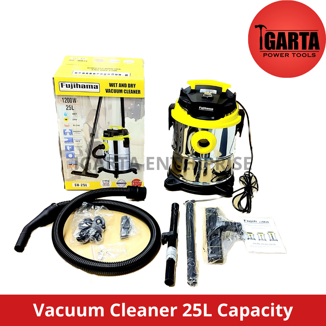 Fujihama 25L Stainless Steel Vacuum Cleaner – 3-in-1 Wet, Dry & Blower Function