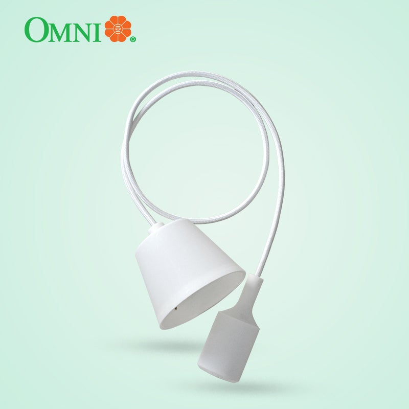 Ceiling Pendant Lighting Fixture E27 Black / White - E27-611W