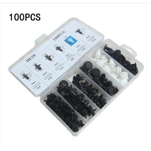 100 Pieces Igarta HE26 Car Clip Fastener, Car Body Push Retainer Pin, Rivet Bumper Door Trim Panel