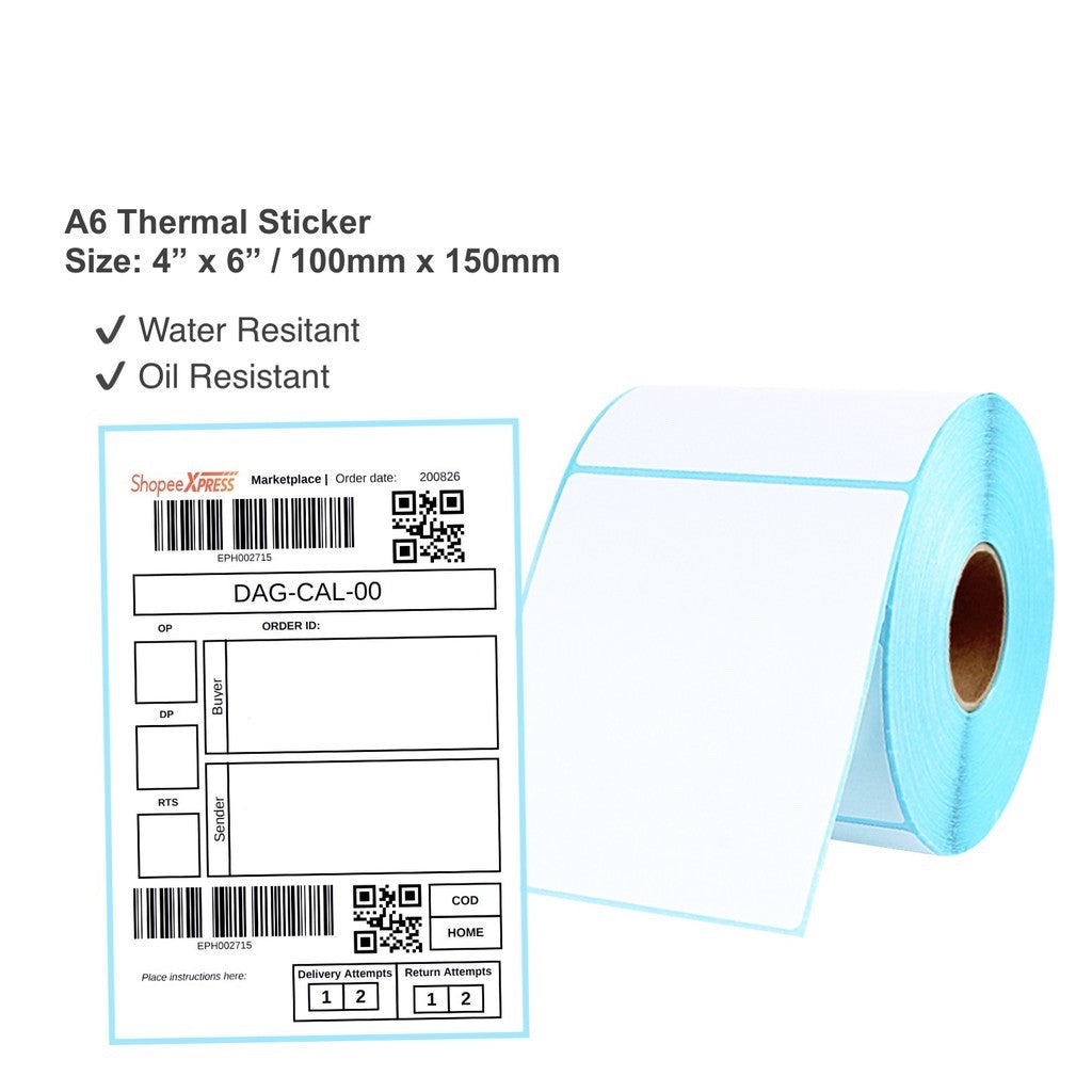 A6 Thermal Waybill