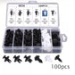 100 Pieces Igarta HE26 Car Clip Fastener, Car Body Push Retainer Pin, Rivet Bumper Door Trim Panel