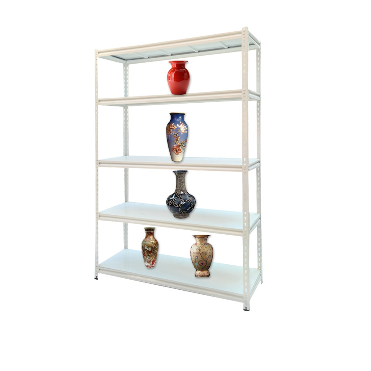 White MDF Boltless Storage Rack / Shelf