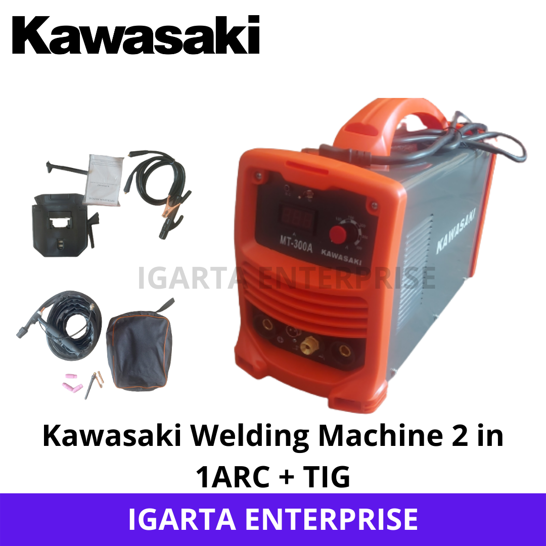 Kawasaki 2 in 1 Welding Machine Inverter ARC and TIG MT300a with Argon Regulator