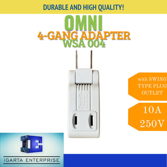 OMNI 4-Gang Adapter with Swing Type Plug - WSA 004