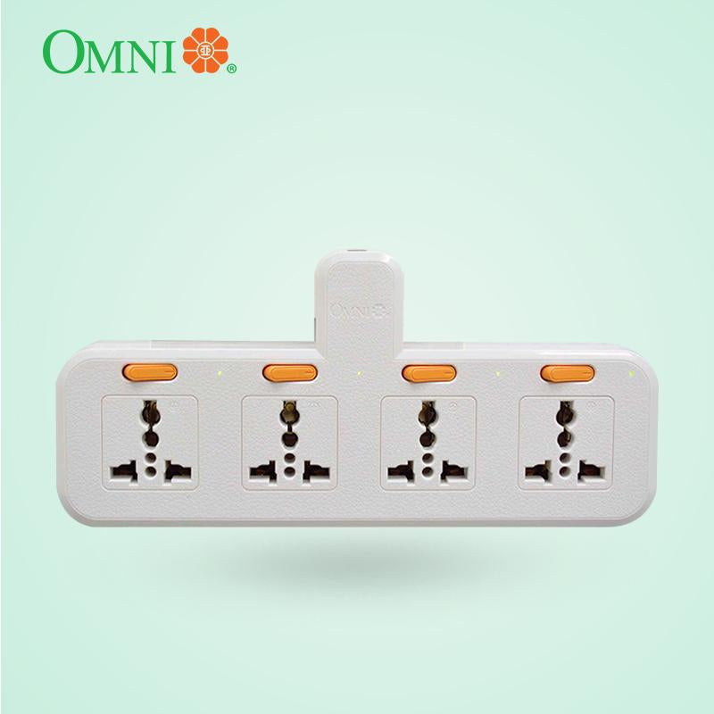 Omni Multiple Socket Extension Adapter with Individual Switch 3 or 4 Gang Two Model WUA-032/ WUA-042