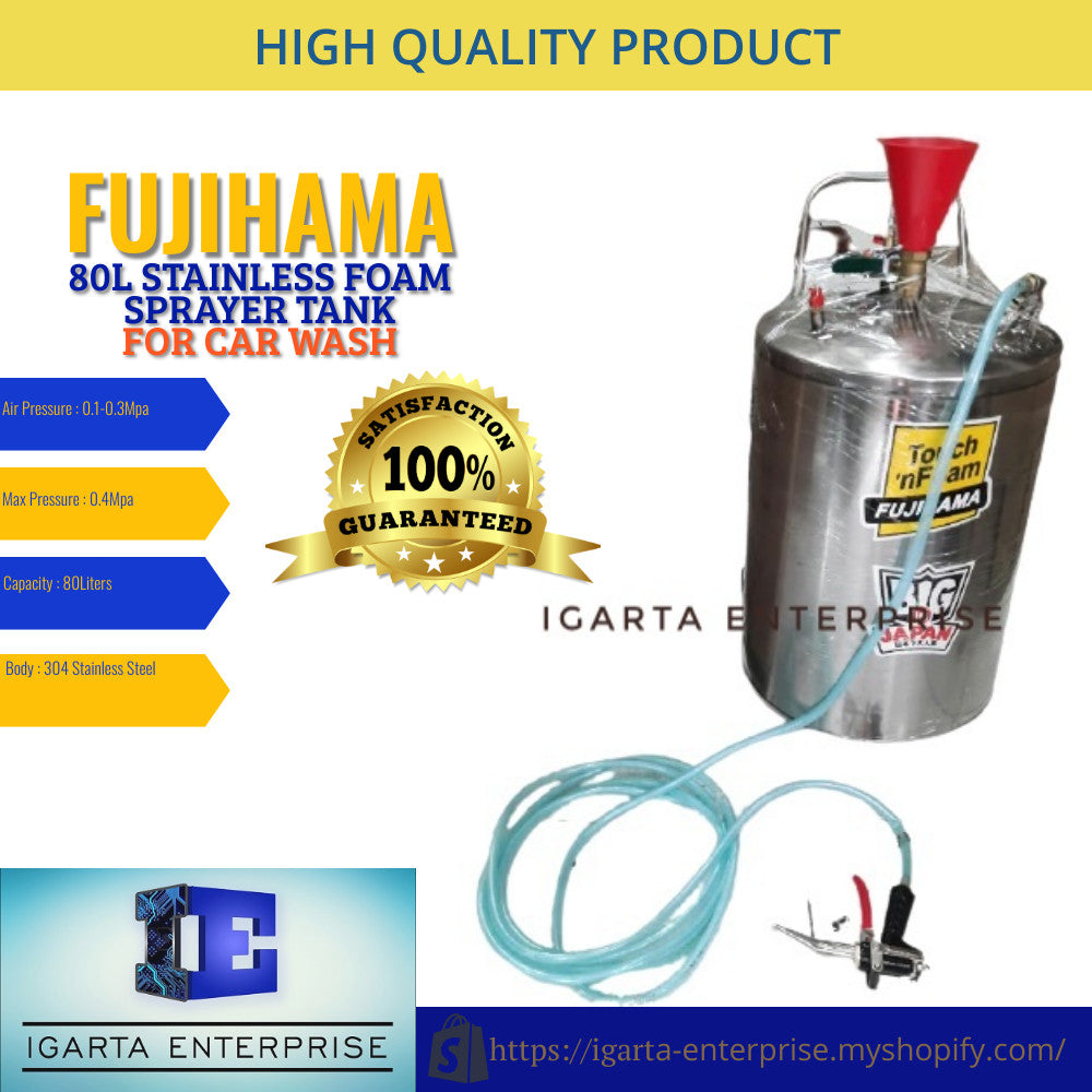 Fujihama 80L Stainless Foam Sprayer tank for Car wash